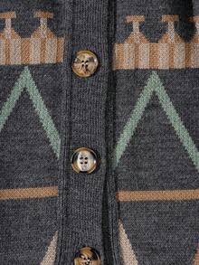 EURMUSE Men Rib Knit Button Front FW Fashion Regular Knitwear Cardigan - Multicolor - View 5