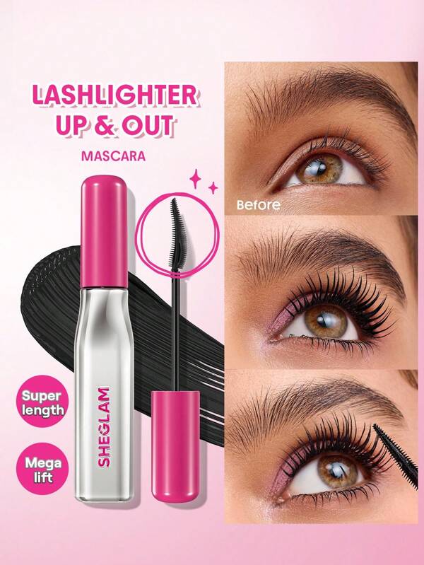 SHEGLAM Lashlighter Up & Out Mascara Graduation Birthday Holiday Summer Fall Autumn Y2K Fancy Fashion Women Brand Makeup Cosmetic Beauty Party Beach Travel Camping Outdoors School Campus Trip Festivals Decor Gift Present Rose Girl Cosplay Best Color Charm Vibe