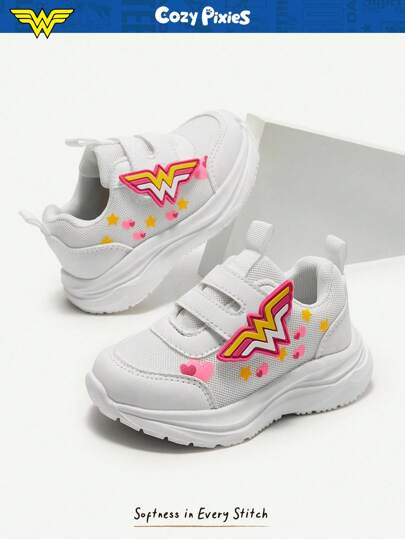 Cozy Pixies WONDER WOMAN X Cozy Pixies Casual Comfortable Simple Fashion Versatile Non-Slip Flat Baby Sneakers