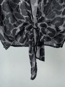 SHEIN LUNE Plus Size Women Casual Leopard Print Button-Up Shirt Summer Outfits For Women Vacation Outfits Women Summer Outfits For Women Summer Clothes European Summer