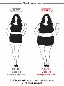 SHEIN CURVE+ 冬季大码女式连帽毛领加厚夹克 - 黑色 - 查看 8