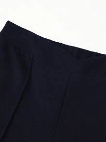 Sweetra Women's Casual Solid Color Wide Leg Pants, Fashionable & Versatile For Daily Wear Fall Cloth For Women