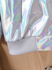 Chaqueta metálica de moda para bebé niño