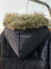 معطف قصير كاجوال عصري مبطن دافئ للفتيات المراهقات مع تصميم بسيط وياقة فرائية