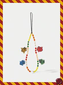 HARRY POTTER X SHEIN 亚克力串珠挂绳，带校徽图案的钥匙扣，适合日常使用和送礼 - 彩色 - 查看 1