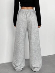 Sparklyn 2 件套青少年/女孩休闲百搭日常家居运动宽松阔腿运动裤，秋冬