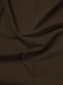 Manfinity Dauomo Męska koszulka z golfem w jednolitym kolorze, z długim rękawem typu raglan i dopasowanym krojem