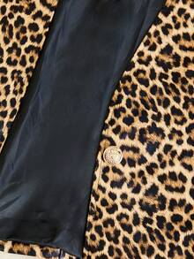 GENKIRA Leopard Print PU Material, Sexy Vibe, Vintage Chic Design Versatile Commuter Women Vest Top - Multicolor - View 7