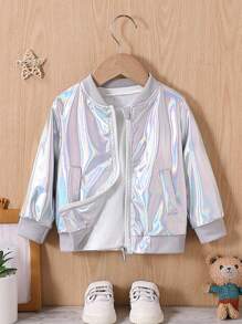 Chaqueta metálica de moda para bebé niño