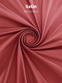 LuxeNights Luxe Nights French Elegant Loose Long Robe, Women Sleepwear Satin Robe, For Fall, Winter - Pink - View 3