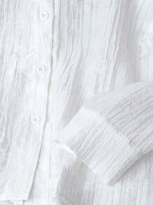 GlowEve CURVE Áo cánh tay dài họa tiết nơ thêu ren thanh lịch cỡ lớn dành cho nữ - trắng - Xem 3