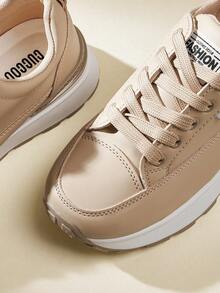 CUCCOO EASI Women's Thick Sole Solid Color Casual Sneakers