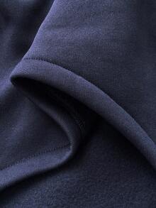Maweii Women's Casual Elegant Hooded Sweatshirt With A Wavy Hem And Metal Ring Detail, Gray-Blue Plus Size, Suitable For Everyday Wear, Holiday, Christmas, New Year's, Valentine's Day, Sexy, Autumn/Summer, Patterned. - Blue - View 7