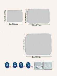 可折叠耐热熨烫垫，桌面熨烫垫，便携式熨烫垫，适用于日常服装熨烫保护，大衣，西装，工作服等。 - 灰色 - 查看 3