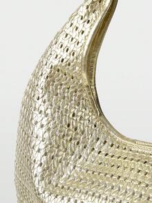 MOTF PREMIUM PU LEATHER HOLLOW HANDBAG - Light gold - View 5