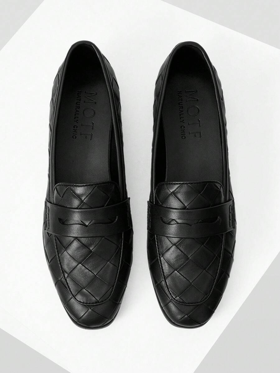 MOTF PREMIUM WOMEN'S CASUAL COMFORTABLE VERSATILE FLAT LOAFERS FOR CHRISTMAS - Black - View 1