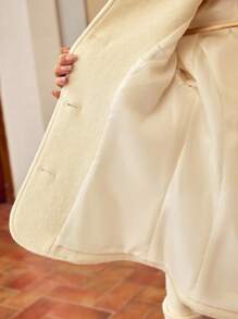 ZEYLAH معطف من خليط الصوف البيج أنيق وعصري، مناسب للتنقل