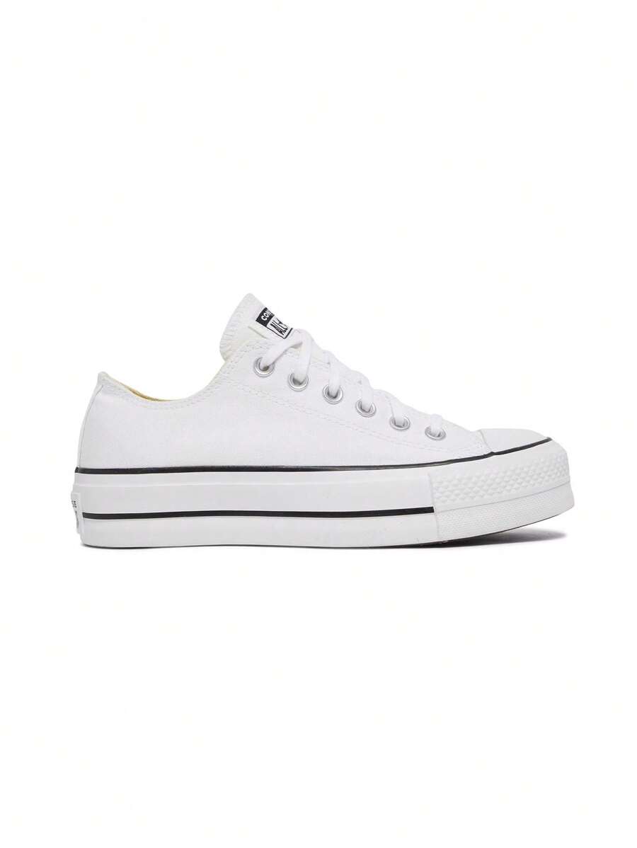 Converse Chuck Taylor All Star Platform Lo White 560251C - White/Black/White - View 1