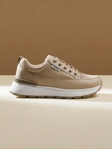 CUCCOO EASI Women's Thick Sole Solid Color Casual Sneakers