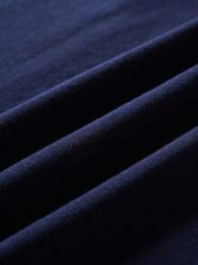 Discovery X SHEIN Women's Contrast Trim Letter Graphic Round Neck Short Sleeve T-Shirt