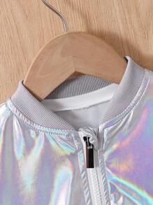 Chaqueta metálica de moda para bebé niño