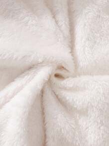 SHEIN Vintaside Kids 女婴休闲碎花保暖连帽外套，秋冬季 - 紫色 - 查看 3