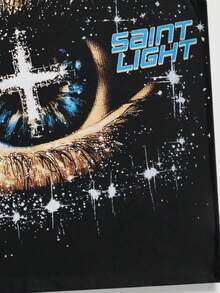 ROMWE MEN Street Life Teen Boy Casual Eye Print Sleeveless Tank Top, Summer