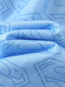 SUPERMAN X Cozy Pixies 6pcs/Set Young Boy Superhero Pattern Soft Knit Sleeveless Vest Shawl - Multicolor - View 8