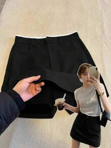 Celisse Women's Casual Versatile Minimalist Design Summer Skirt Shorts