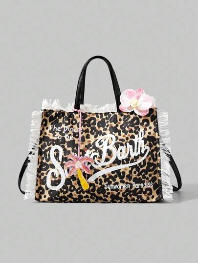 New Leopard Print Sexy Lady Bag, Floral Women's Handbag, Ladies' Summer Shoulder Bag, New Fall Winter Cheetah Print Purse For Women