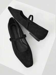 MOTF PREMIUM 女士舒适简约百搭平底鞋 - 黑色 - 查看 9