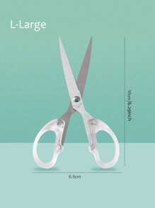 1 件不锈钢透明剪刀，简约多用途艺术剪刀，适用于办公室、学校、家庭和返校