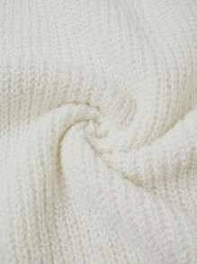 Elenzga 2pcs/Set Women Autumn/Winter Ivory Fancy Yarn Minimalist High-End Sleeveless Vest + Bodycon Maxi Skirt Knitted Sweater