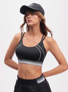 Eassivo Eassivo 全新高端多功能跑步、健身、户外运动、瑜伽运动内衣 - 黑色 - 查看 10