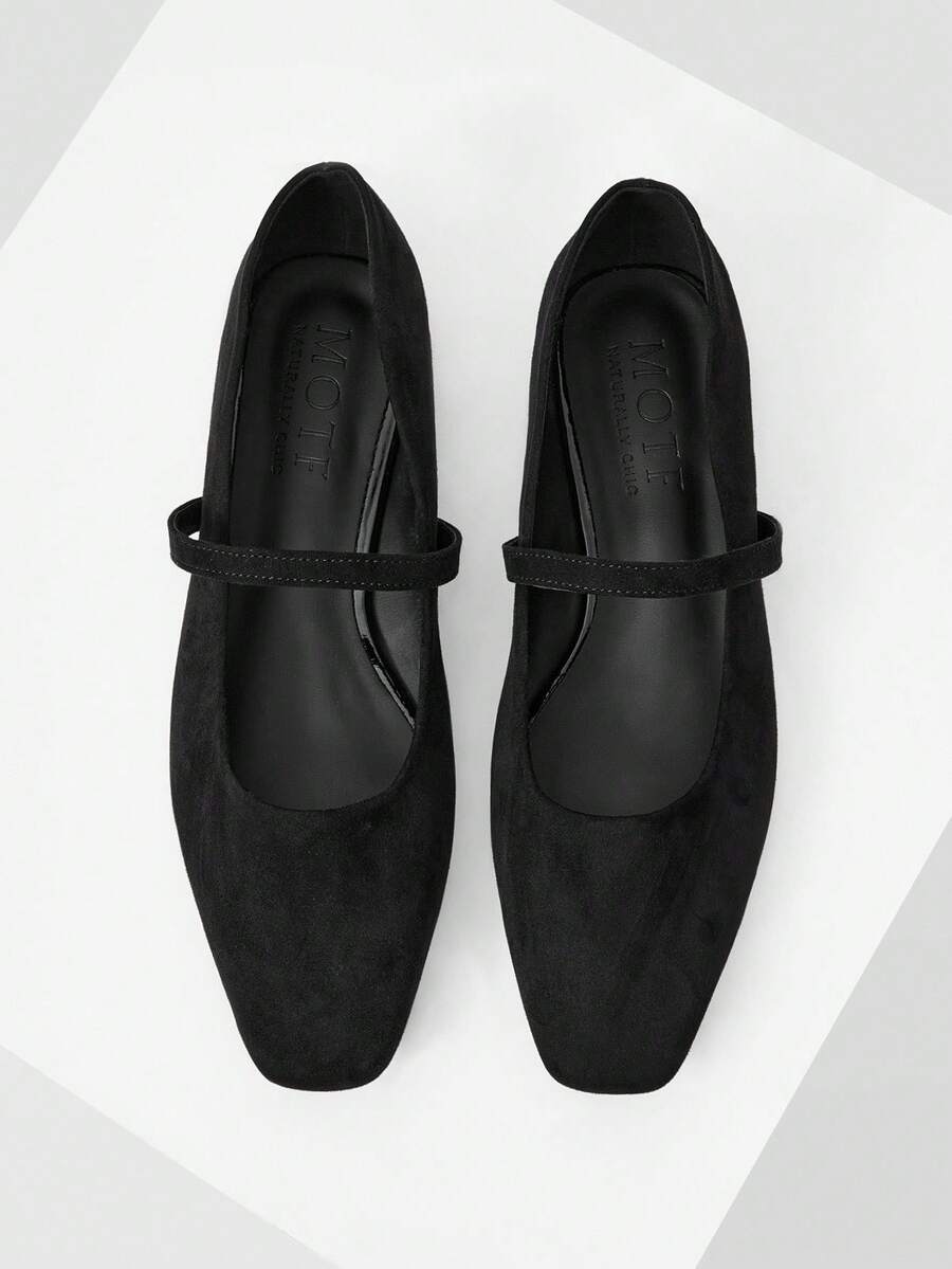 MOTF PREMIUM 女士舒适简约百搭平底鞋 - 黑色 - 查看 1