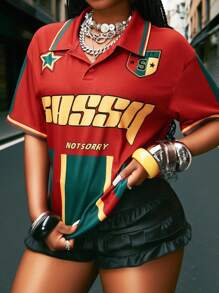 Slaydiva Plus Size Women T-Shirt, New Arrivals For Autumn/Winter 2025, Halloween, Fall/Winter Clothes, Streetwear