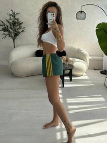 RebeccaVibe Quần short mùa hè lưng thun co giãn sọc hai bên cho nữ - Nhiều màu - Xem 5