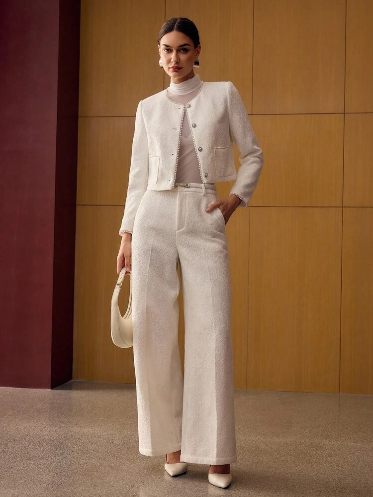 SLANT POCKET PRESS CREASE SUIT PANTS