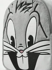 LOONEY TUNES X SHEIN Balo thêu họa tiết hoạt hình dễ thương và thời trang dành cho nữ - Xám - Xem 6