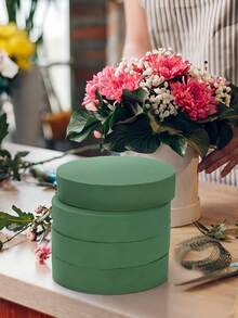 1/3/6 件多种尺寸花卉泡沫块、新鲜和人造花泡沫砖、绿色干湿花泡沫植物泡沫，适用于新鲜和人造花布置 DIY 工艺、婚礼装饰、园艺项目、桌面中心装饰。 - 綠色 - 查看 2