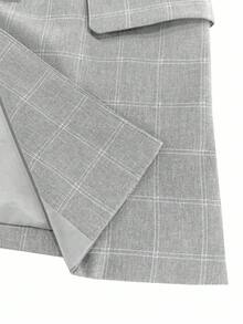 Calvornis 2pcs Men's Suit Set, Casual Business Long Sleeve Button Jacket And Pants - Grey - View 9