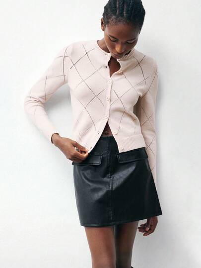 Maija 2025新款钻石镂空针织轻薄开衫，女士款，适合初秋、秋冬季、新年、感恩节等场合，优雅派对开衫，派对、海滩等场合皆宜。