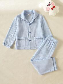 2 Stücke/Set Mädchen Lässig Strickjacke mit Taschen, weich & locker, süßes & simples Design, geeignet für Frühling & Herbst