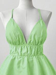 Sunspun Débardeur ample décontracté pour femmes, rayures bleues et blanches, idéal pour les vacances à la plage