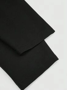SHEIN Clasi 大码女式通勤黑白拼接长袖荷叶边下摆优雅夹克 - 彩色 - 查看 6