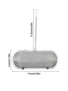 1 قطعة مصفاة توابل وأواني طهي طويلة قابلة لإعادة الاستخدام من الفولاذ المقاوم للصدأ، مستلزمات المطبخ، الطعام، الطهي، التخييم، العطلات، الشاطئ، ديكور الغرفة، منظم، حفلة، سفر، اكسسوارات المطبخ، أداة مطبخ أساسية هدية للطهاة المنزليين، تخزين مدمج لمنظمي المطبخ، فكرة هدايا المطبخ في عيد الميلاد - فضي - مشاهدة 11