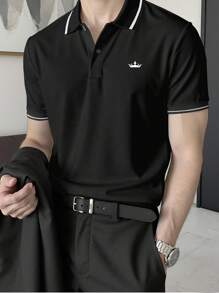 Manfinity Mode Men's Business Casual Polo Shirt, Gift For Dad And Boyfriend, Suitable For Golf