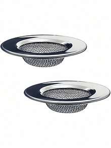 1/2 Stück Edelstahl Badewannensieb, Spülbeckensieb zum Haareinfangen, Duschablauf Abdeckung, Bad- und Waschküchen-Sieb, rostfreier Maschenfilter gegen Haarverklumpungen