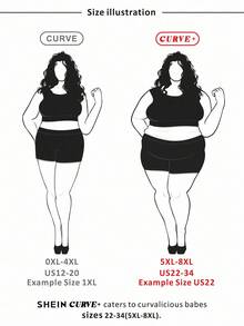 SHEIN CURVE+ Plus Size Women's French Striped Collar T-Shirt, Commuting, Minimalist, Office, Retro Style, Simple, Autumn Basic Layering Clothing