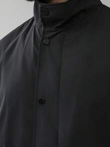 Manfinity Homme Manteau trench casual polyvalent pour hommes, manteau oversize pour le printemps/automne